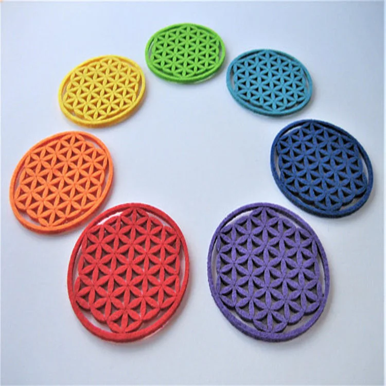 

China factory wholesale cheap waterproof felt tea cup coaster mat birthday wedding halloween decorations, Customized