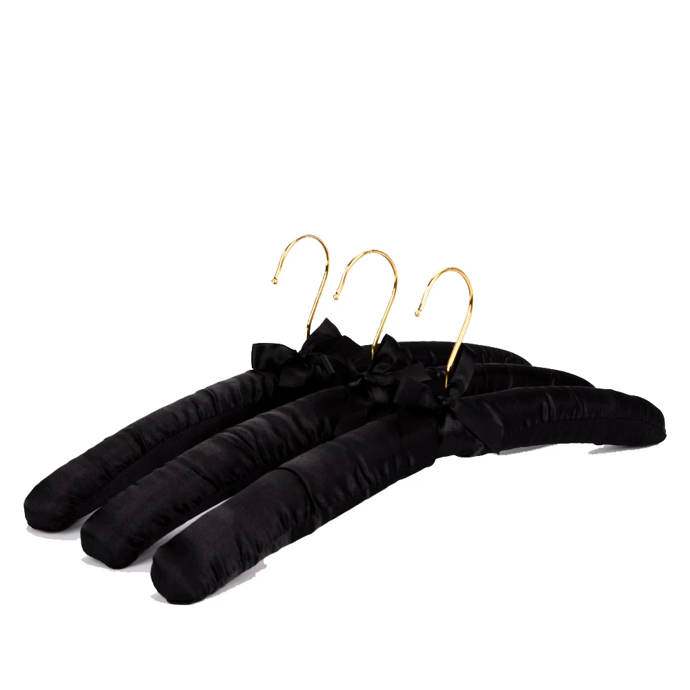 Black Satin Padded Hanger For Wedding Dress Buy Hangers Satin,Padded