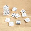 bulk black logo printed resin 2 hole solid white men square shirt button for sale