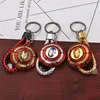New Arrival Rotatable Captain America Shield Keychain Men's Avengers Keychain Pendant