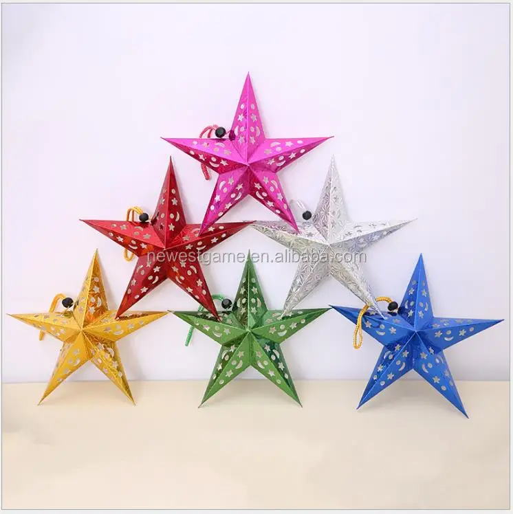 

mix Christmas paper 5 stars Christmas decorations 30cm 45cm 60cm 1:1:1free shipping