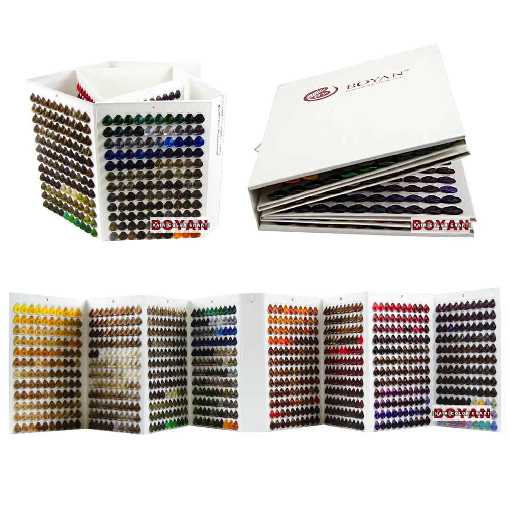 

1000 Colors Professional Beauty Salon Human Silky Hair Color Swatch Chart