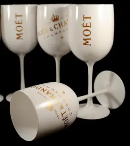Image of Moet & Chandon White Acrylic Champagne Flute Glass