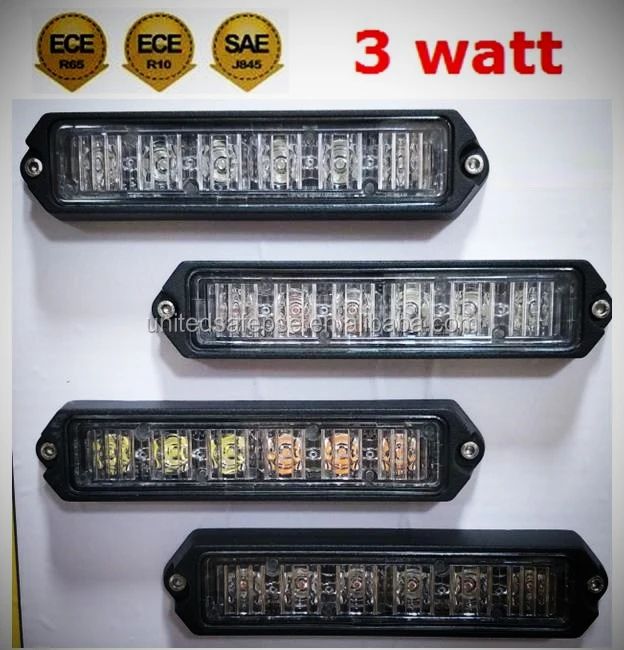 Lampada Luce Ece R65 Compatta 4 Led Ambra Lampeggiante Recupero Strobo - Foto 3