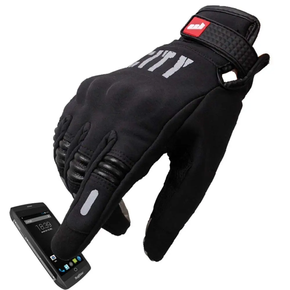 

PVC Protect Reflector Design Gloves Motorcycle Racing Riding Gloves, Black and customized