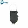 Plastic 3 Dials Adjustable Cable Combination Padlock