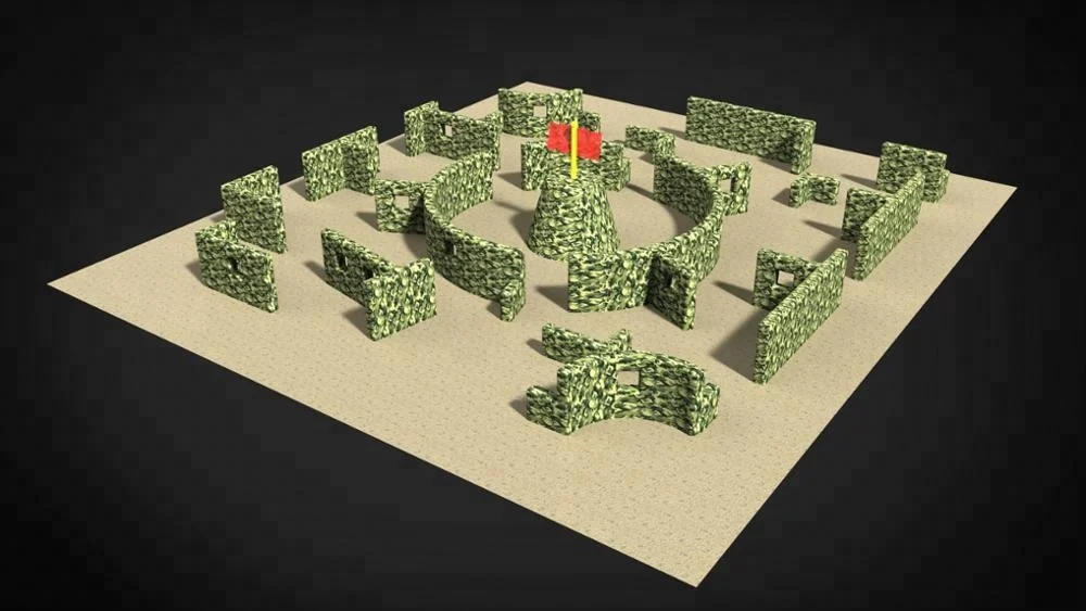 Cheap Manufacturer Inflatable Paintball Bunkers Set X Shape With High