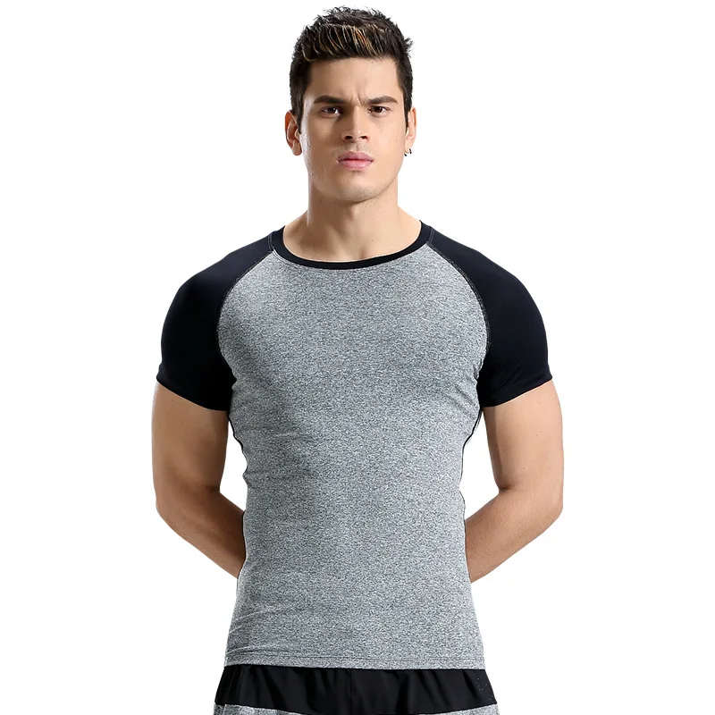 

2019 New Design Polo Blank T-shirt Men Tights Running Short Sleeve T-shirt For Gym, Printed