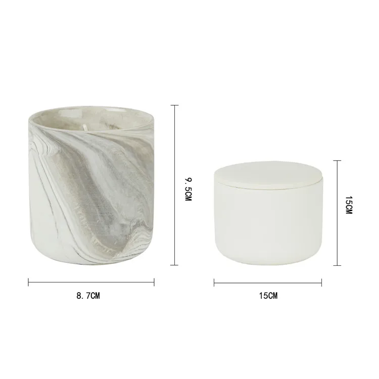 Customized Coloured Wedding Decoration Home Decor Ceramic Marble Candle