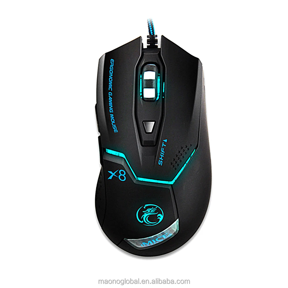 Regolazione professionale Design Ergonomico con 6 Tasti 3 DPI Ottico Wired Gaming Mouse