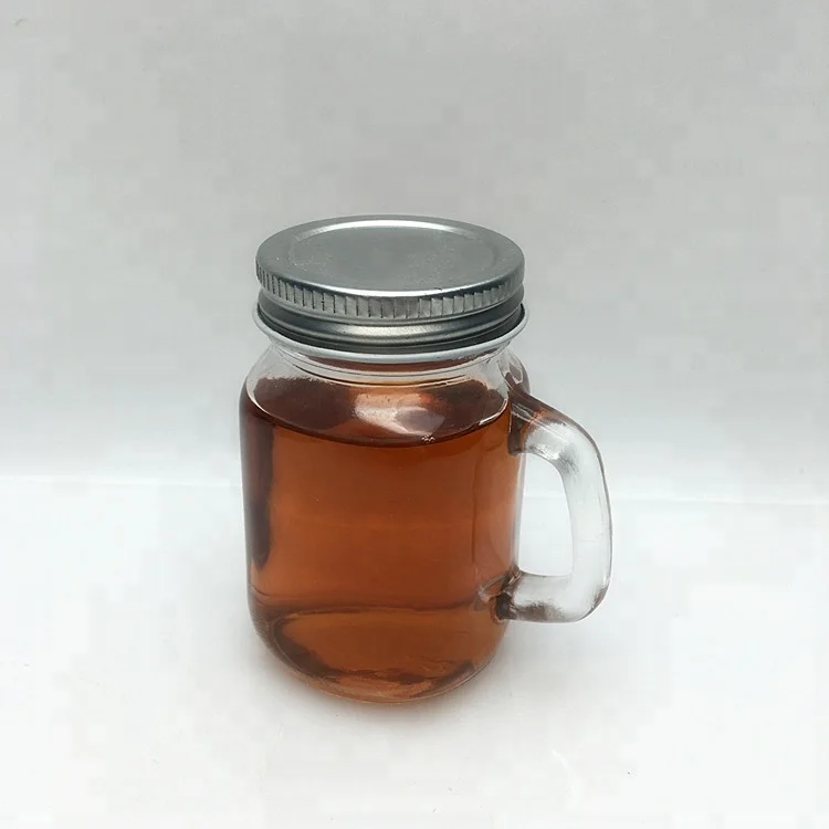 

Glass Mason Jar Food Grade  Storage Bottles & Jars Cover OEM TT Customized Accepted with Handle and Screw Lid 101-200ml