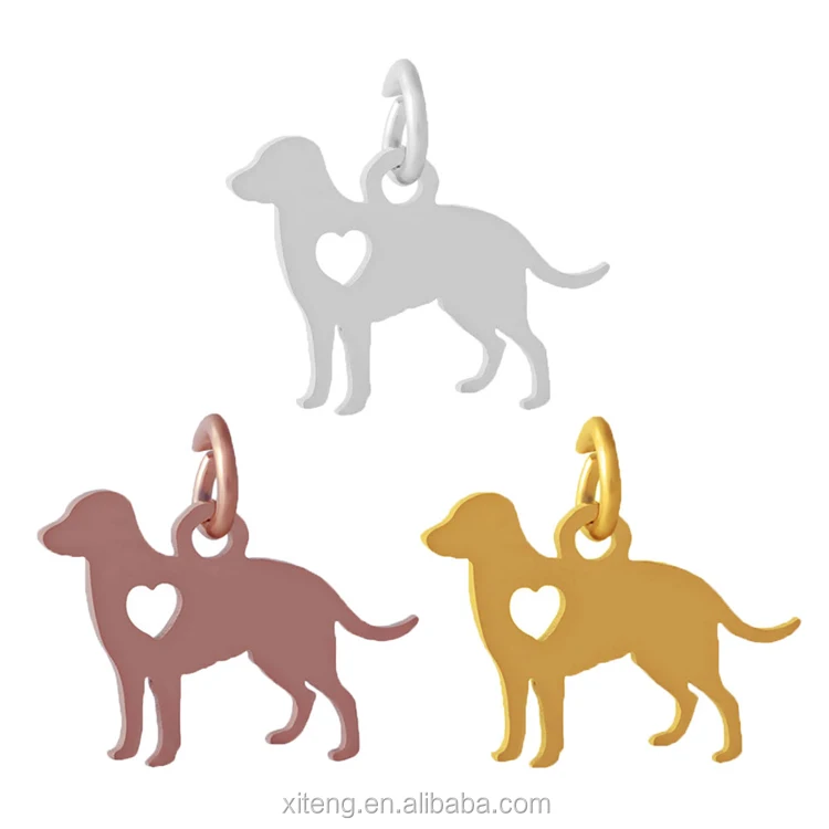 

Stainless Steel Animal Dog Shape Pendants Charms For Jewelry Making Accessories