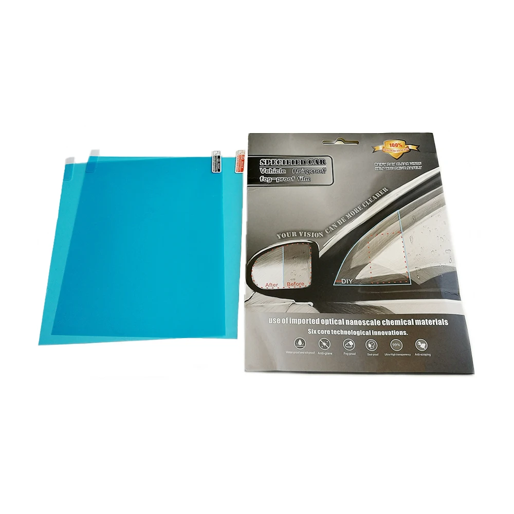 

Factory Price Waterproof Film On The Side Mirror Anti fog Mirror Film For Car Side window Anti Water Screen Protector, Black, white