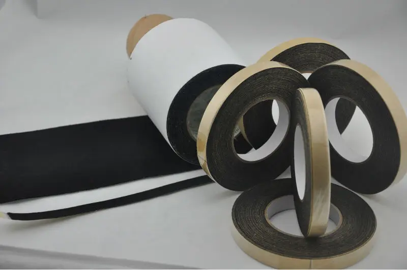 Self Adhesive Black Felt Tape Single Sided Coated With Heat Resistant