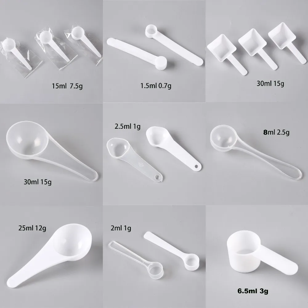Custom Clear White Small Gram Pp Spoon Plastic Scoop Buy Scoop Spoon