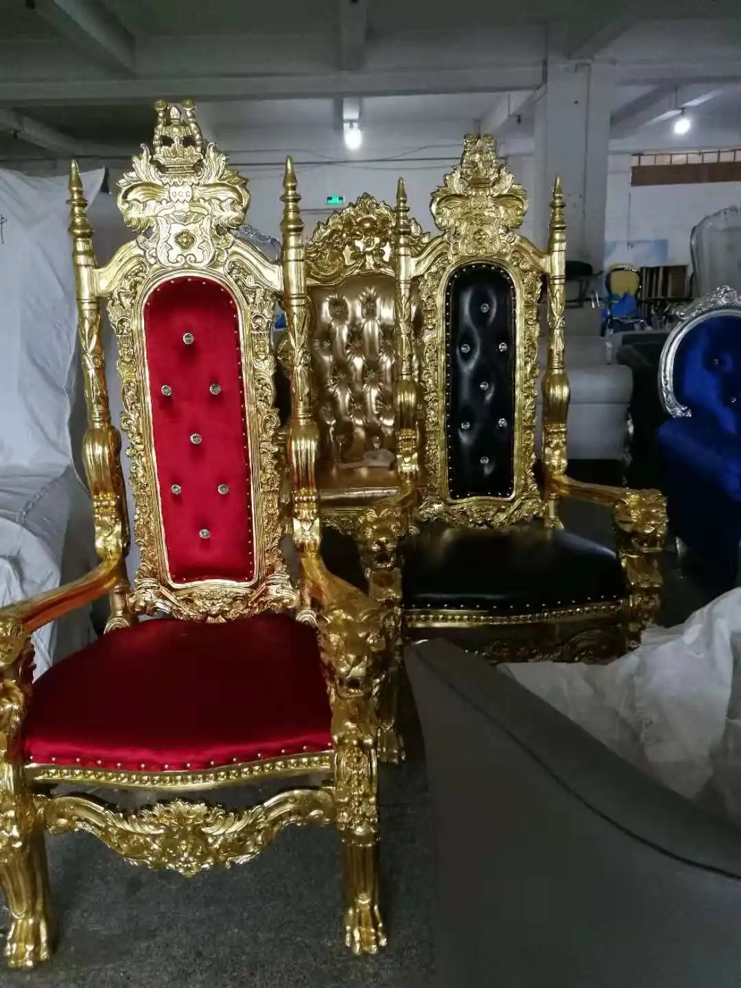 commercial furniture high quality high back hotel chairEuropean classical king throne wedding chair