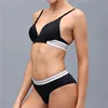 Direct Manufacturer Microfiber Gym Deep V Neck Lingerie Ladies Sexy Wireless Custom Sports Bra Set