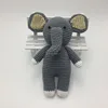 Wholesale OEM Customized Baby Crochet Toys 100% Organic Cotton Yarn Knitted Elephant Stuffed Toys