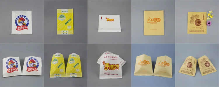 Custom logo printed paninis wrap greaseproof paper bags