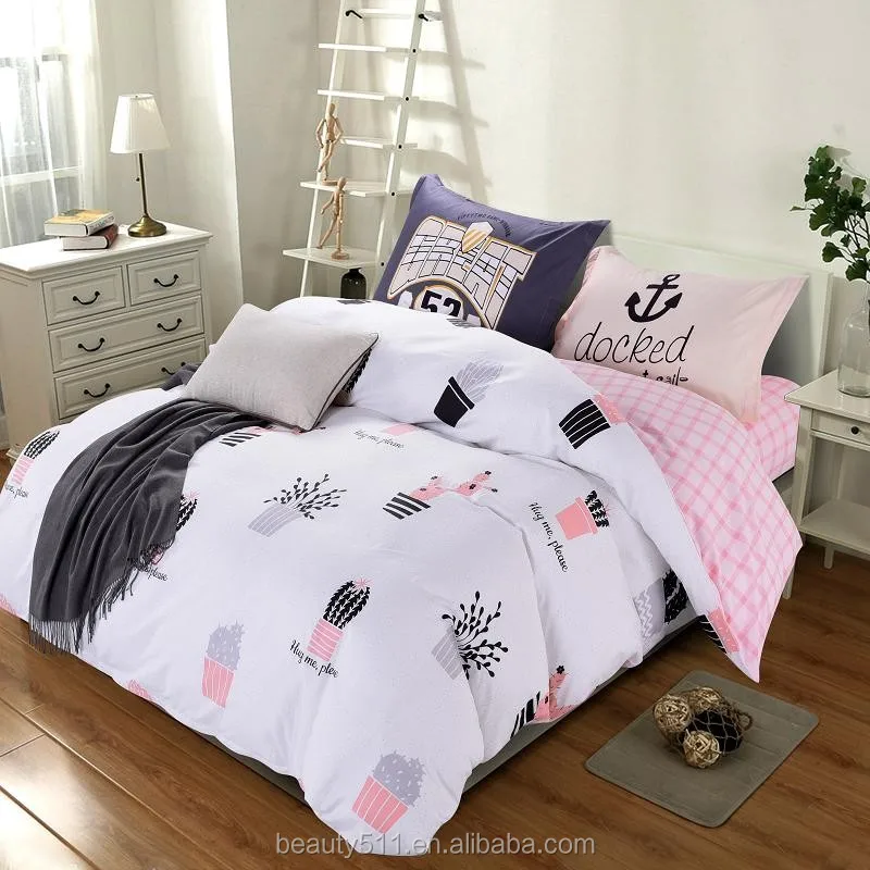 100 Cotton Jersey Bedding Set 4 Piece Duvet Cover Bed Sheet