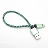 20cm Braided Cable Micro USB Cable Sync Nylon Woven V8 Charger cable for Samsung