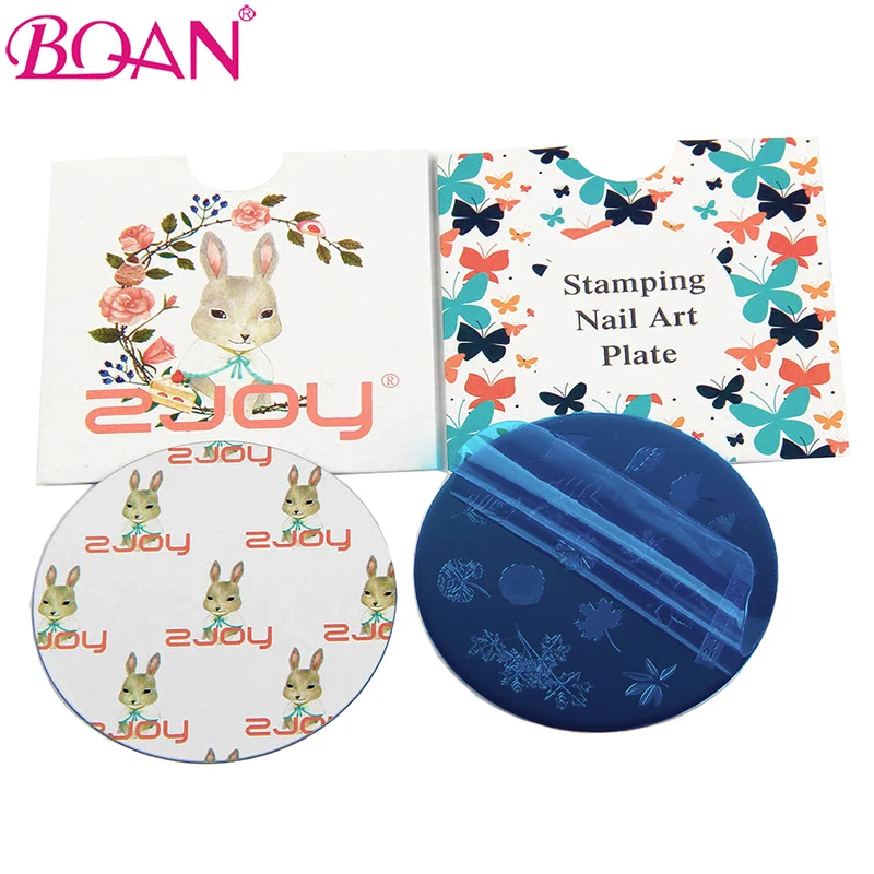 

High Quality Factory Supplied Safe Nail Art Tools Nail Stamping Template For Manicure Beauty Decoration, Silvery