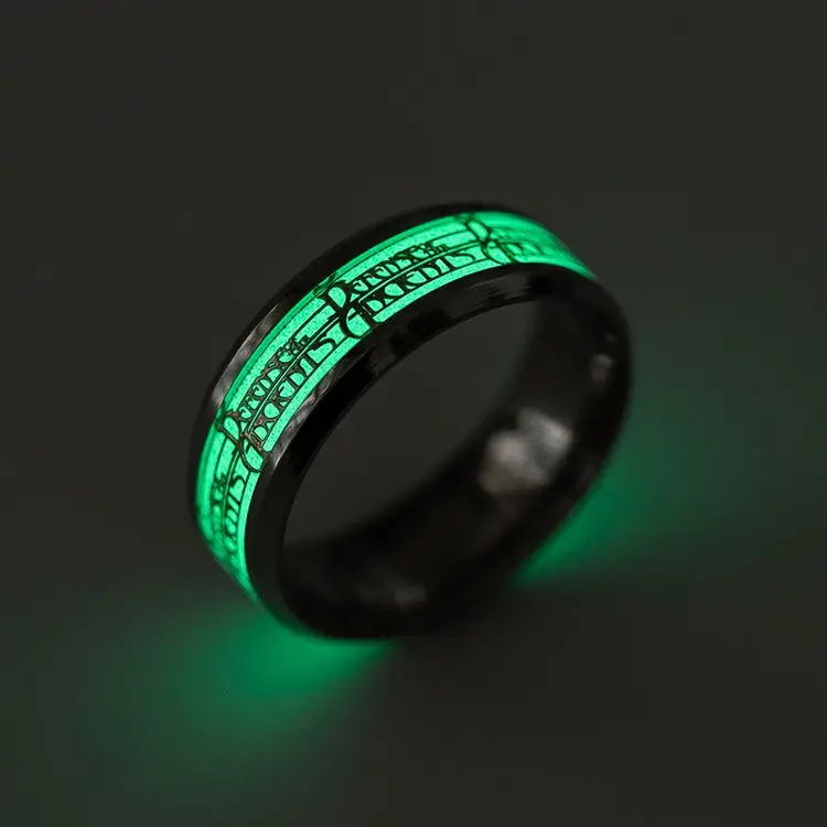 

New Arrivals 2019 Factory Direct Fashion Men ring Glow In The Dark O Ring Online Shopping Canada, Green color
