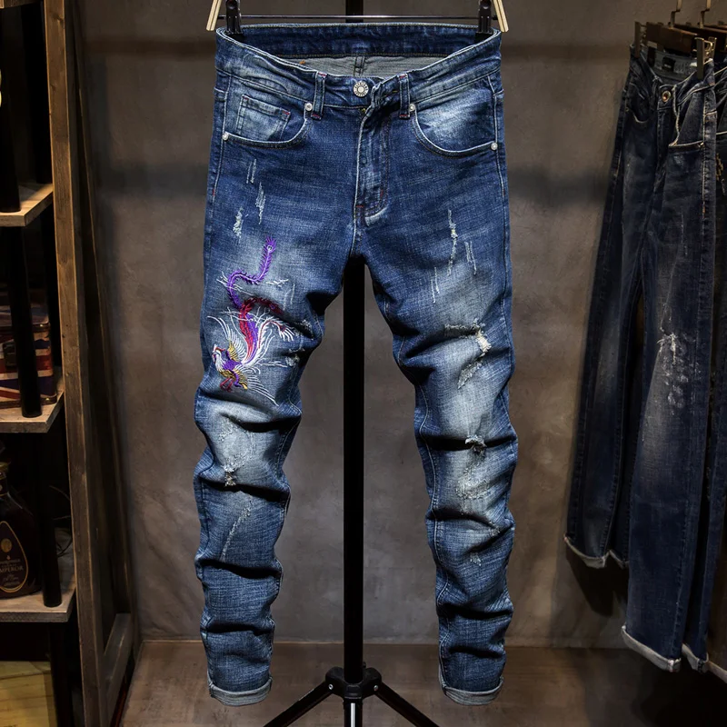 

S485 Top Sale OEM Design Men's Jeans Wholesale From China, Blue