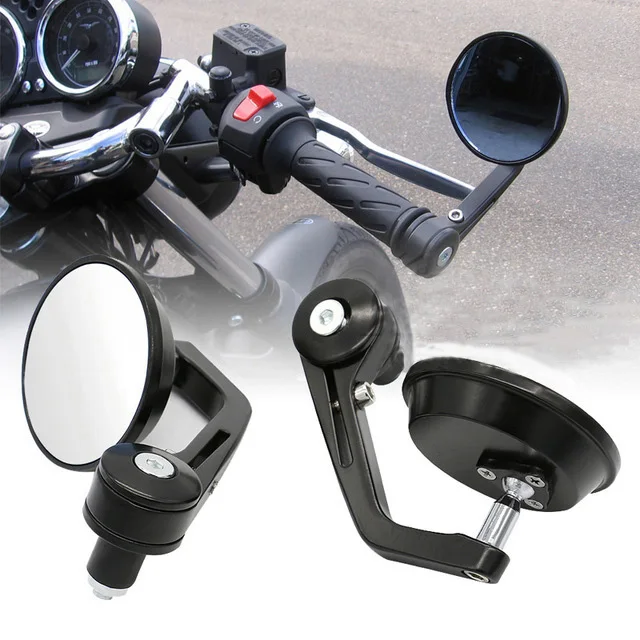 Universal Adjustments Motorcycle Handlebar Mirror Fold Down For Harley