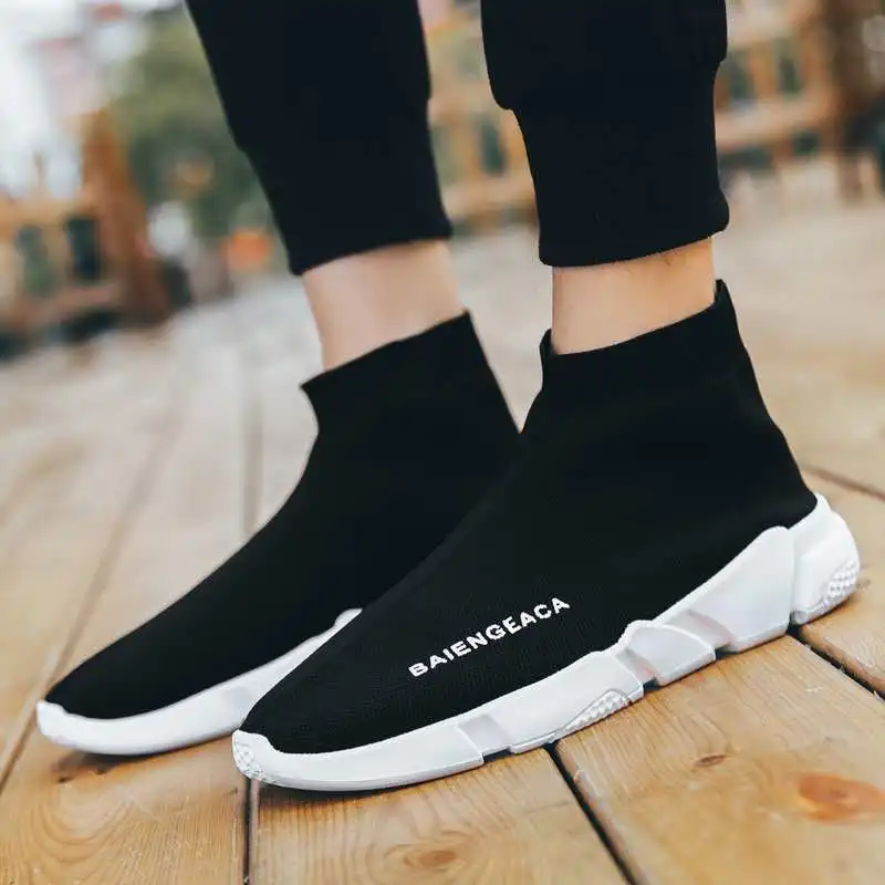 

Elastic socks shoes for men and women, couples thick-soled student sports shoes, flying fabric shoes