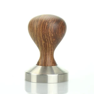 Image of Coffee Espresso Tamper Wooden Handle Stainless steel base Coffee Tamper 49MM 50MM 51MM 52MM 53MM 57MM 58MM distributor