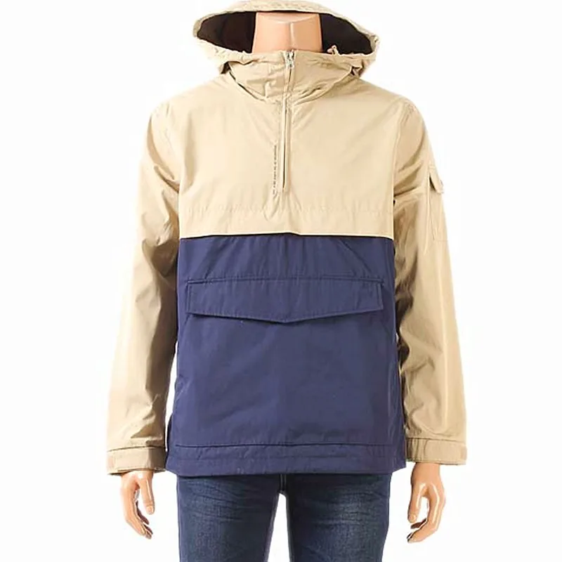 Wholesale Hooded Custom Pullover Windbreaker Mens