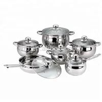 

High quality 12pcs stainless steel cookware pot set