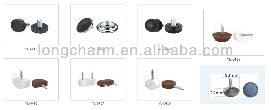 M6 Table Base Leveler Plastic Adjule Leveling Feet Plastic Adjule Leveling Feet