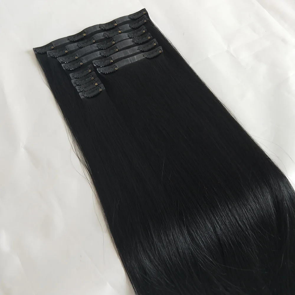 

Seamless PU Clip In Remy Human Hair Extensions 160g 20inches