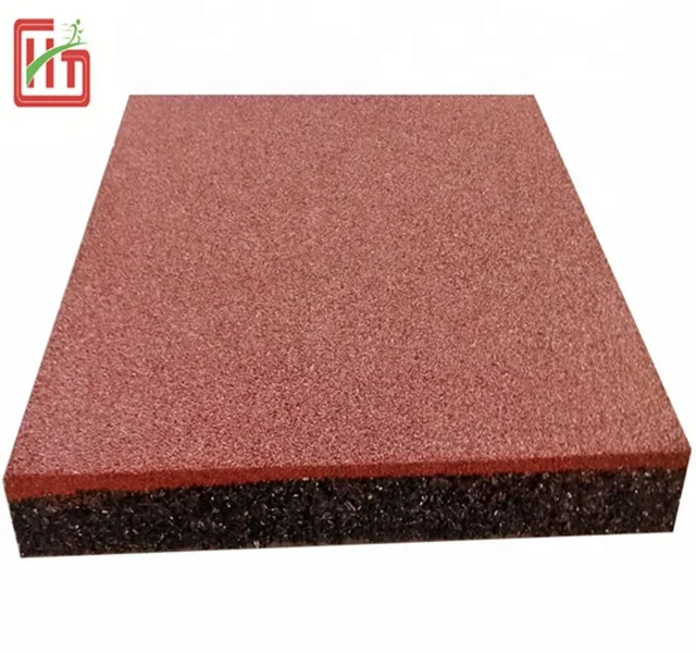 

Interlocked Outdoor 50mm Thick Rubber gym floor for sport Playground Tiles
