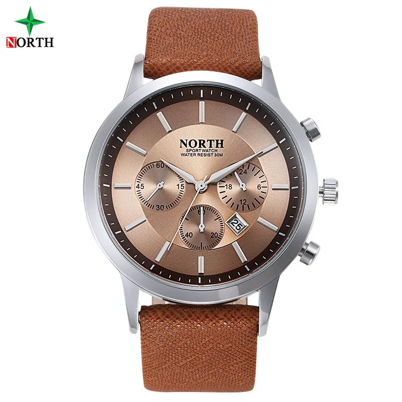 North 6009men Watch Luxury Brand Fashion Male Wristwatch 30m Waterproof