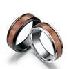 wholesale stainless steel wood inlay custom stainless steel wedding ring