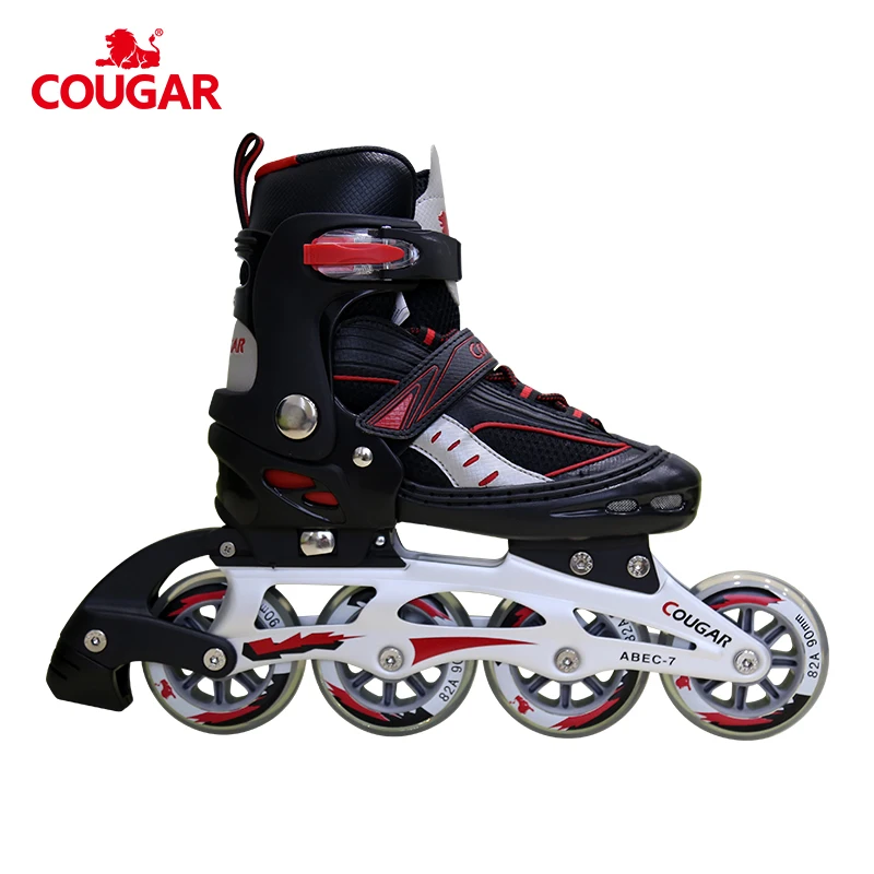

4 big wheels 90mm kids adjustable large size inline roller professional skates, Customized
