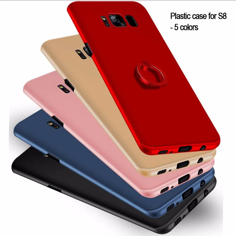 

Free Shipping mobile phone ring stand holder plastic phone case for Samsung galaxy S6 S6 edge S7 S7 egde S8 S8 plus