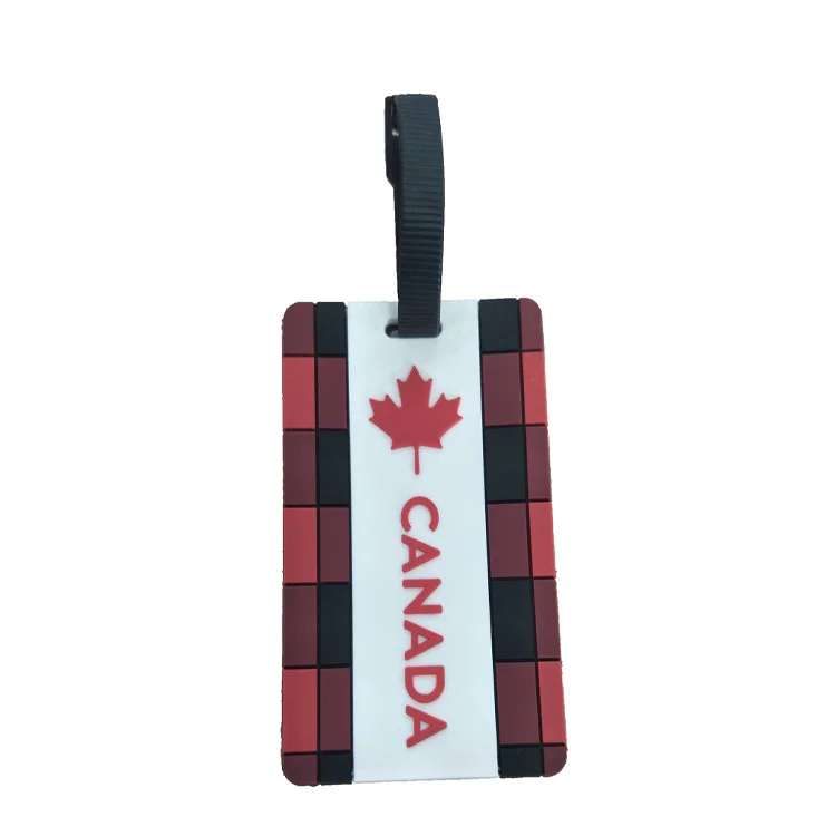 Custom embossed logo safety travel airline soft pvc silicone rubber baggage luggage tag