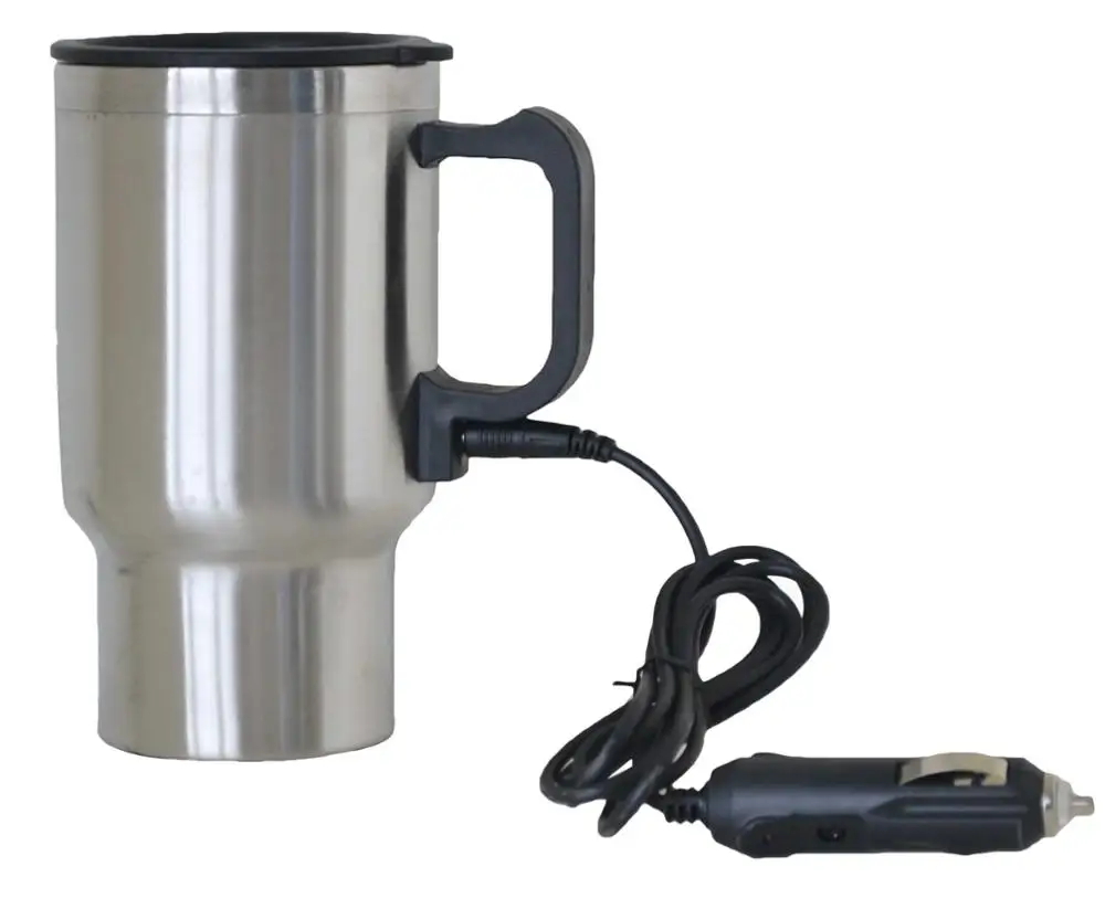 Wholesale 12v Stainless Steel Electric Heating Car Mug Auto Coffee Mug ...