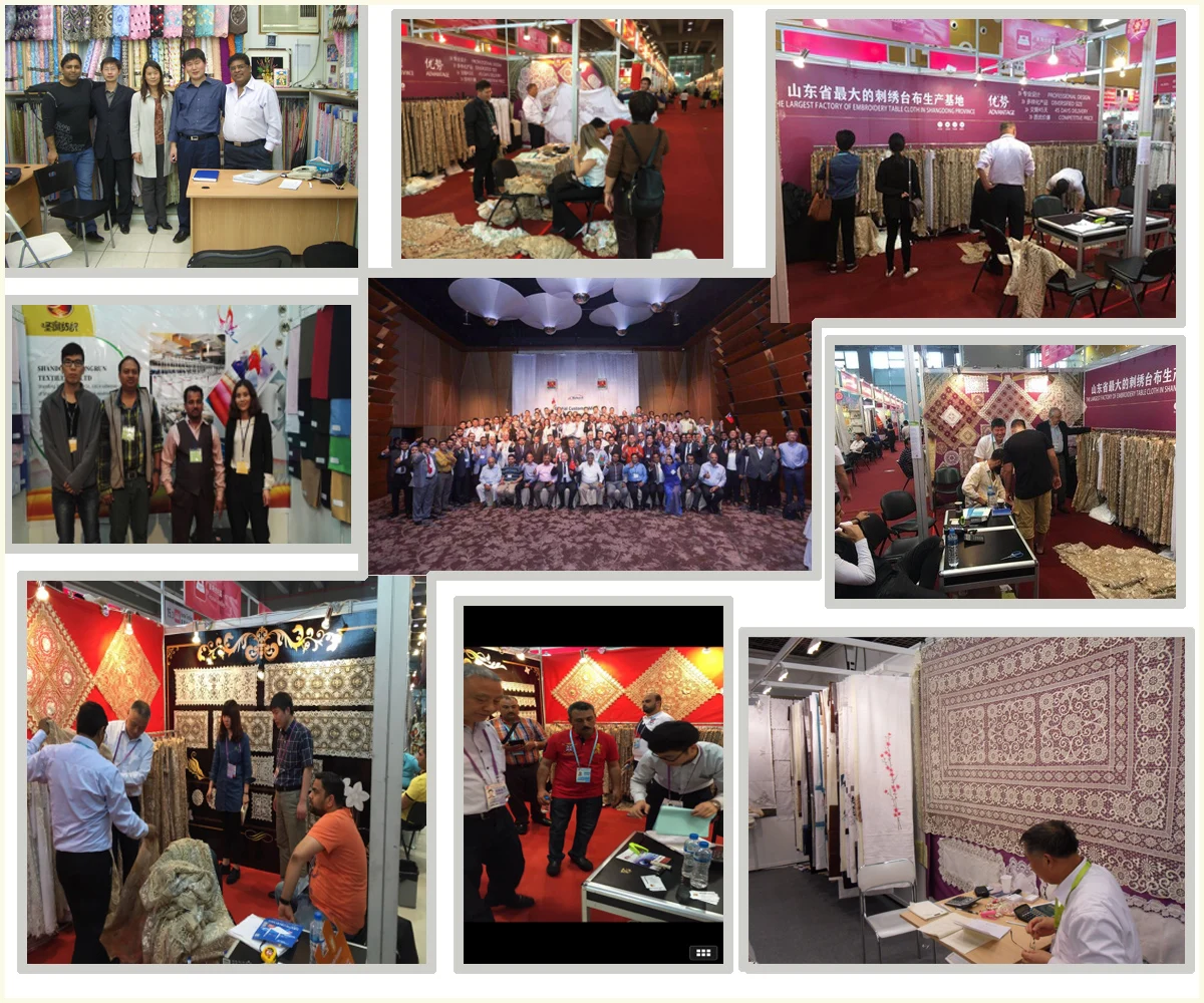 Wholesale custom elegant washable embroidery lace napkin for dinner table