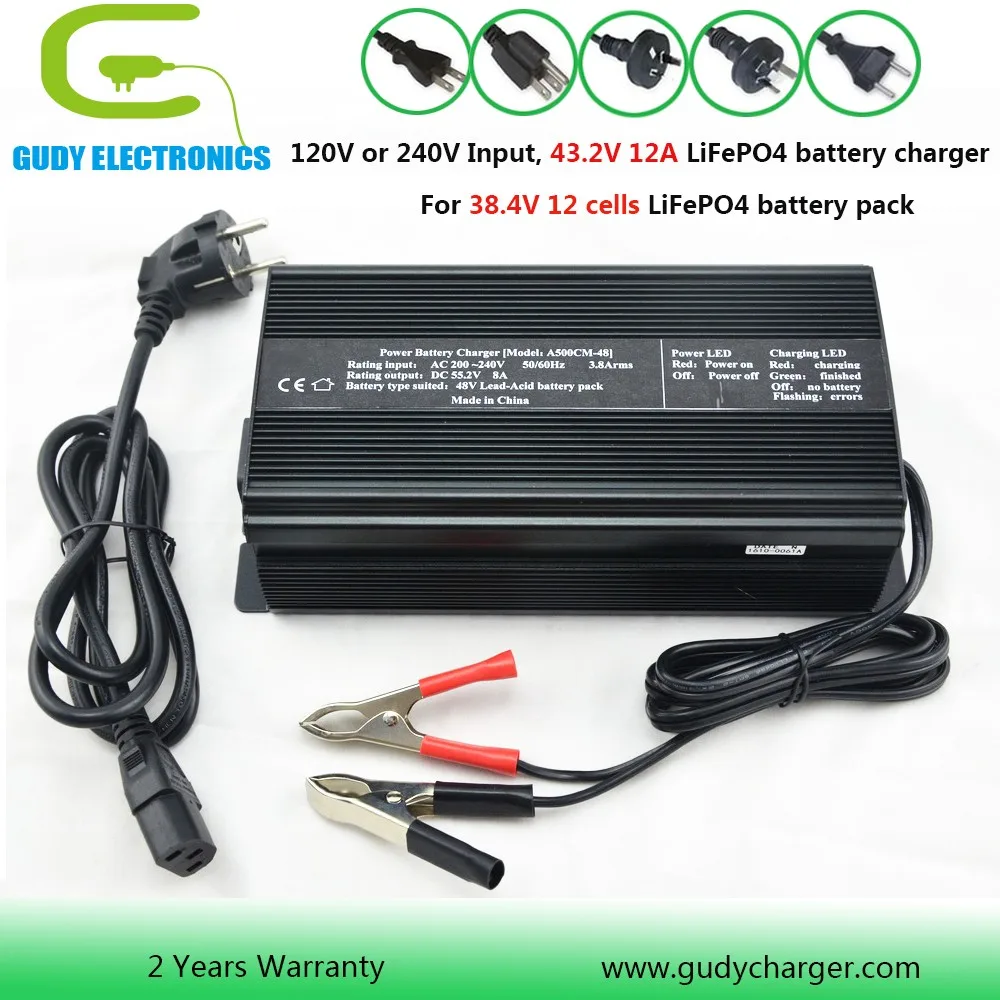 36v 12s Lifepo4 Battery Charger For 12cell Lithium Iron Phosphate