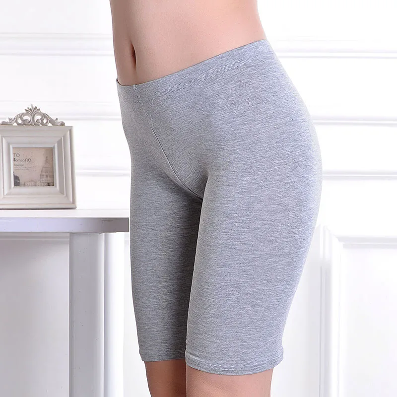 

Women High Waist Solid Cycling Legging Shorts, As picture