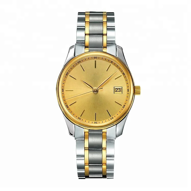 

Gold Sunray Dial Automatic Date Mechanical Stainless Steel Men Watch