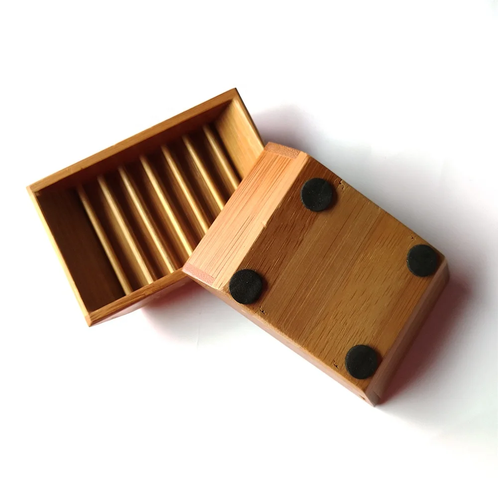 

Natural Bamboo Wooden Soap Dish Wooden Soap Tray Holder Storage Soap Rack Plate for Bath Shower Plate Bathroom