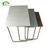 Minimalist Malaysia Metal Leg Recycled Tricolor Wood Coffee Table