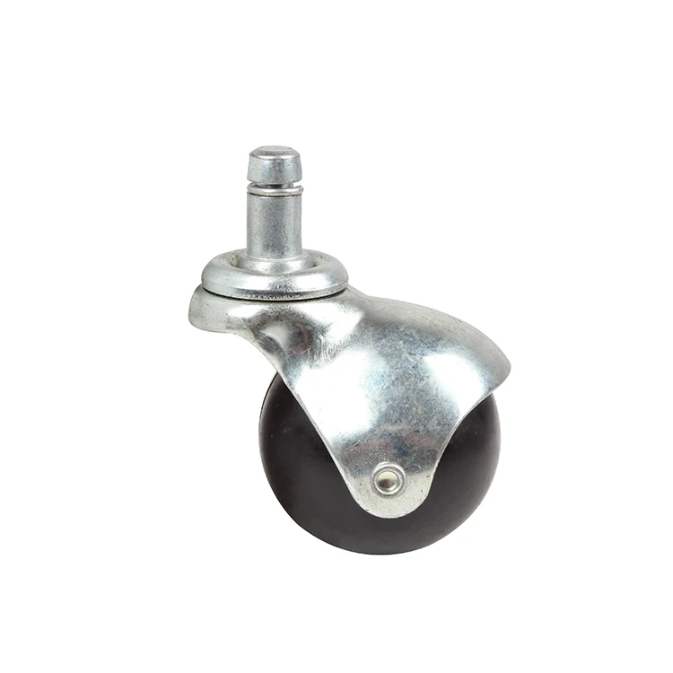 Hard Round Pvc Ball Wheel Brass Metal Antique Furniture Caster Rubber Wheels Furniture Brass