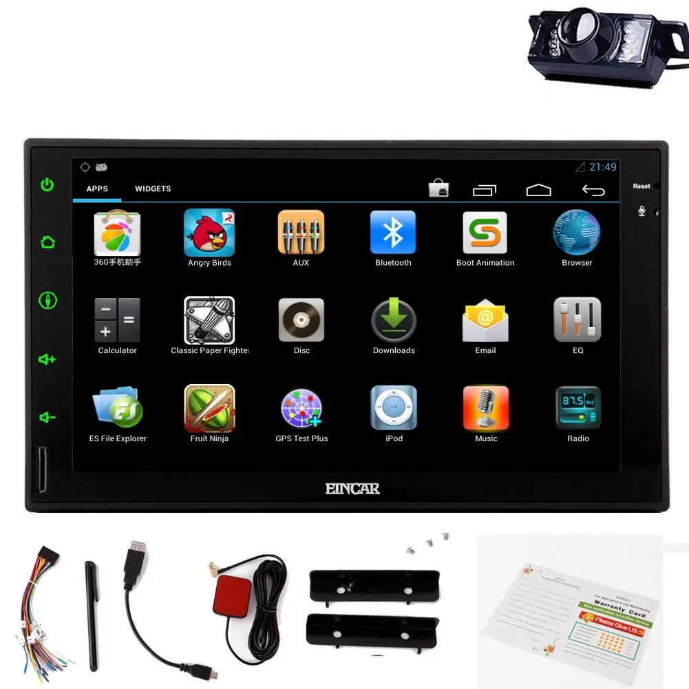 HD rear Mp3 Mp4 Camera!Eincar Car Car Dvd Player GPS Navigation Player Car Stereo 7 inch Capacitive Touchscreen Car Stereo CD DVD built-in wifi dongle Car Dvd Player support Bluetooth/SD/USB/Ipo